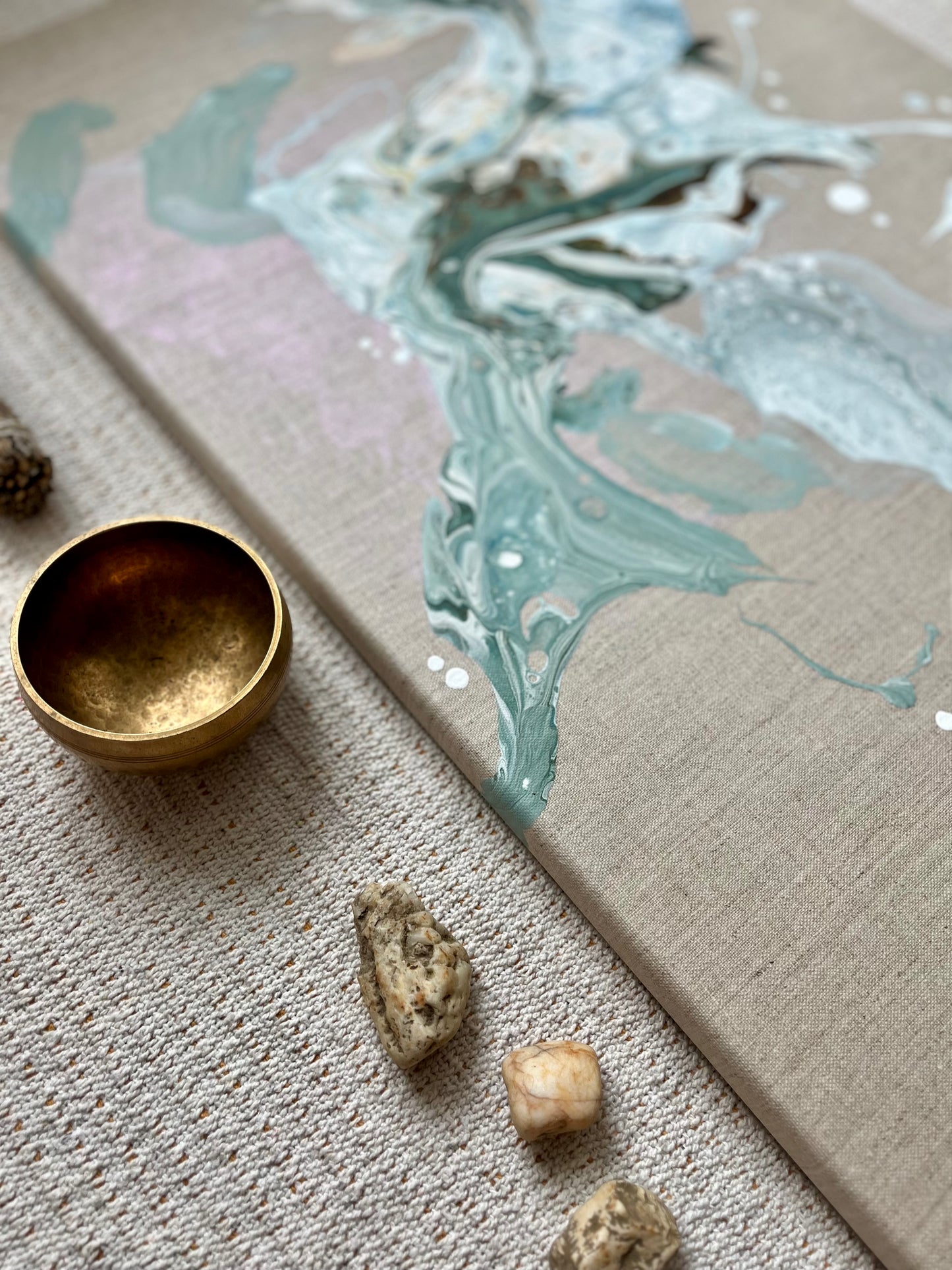 „Feel the waves" 100x50 cm, Fluid Art auf Leinwand; verfügbar