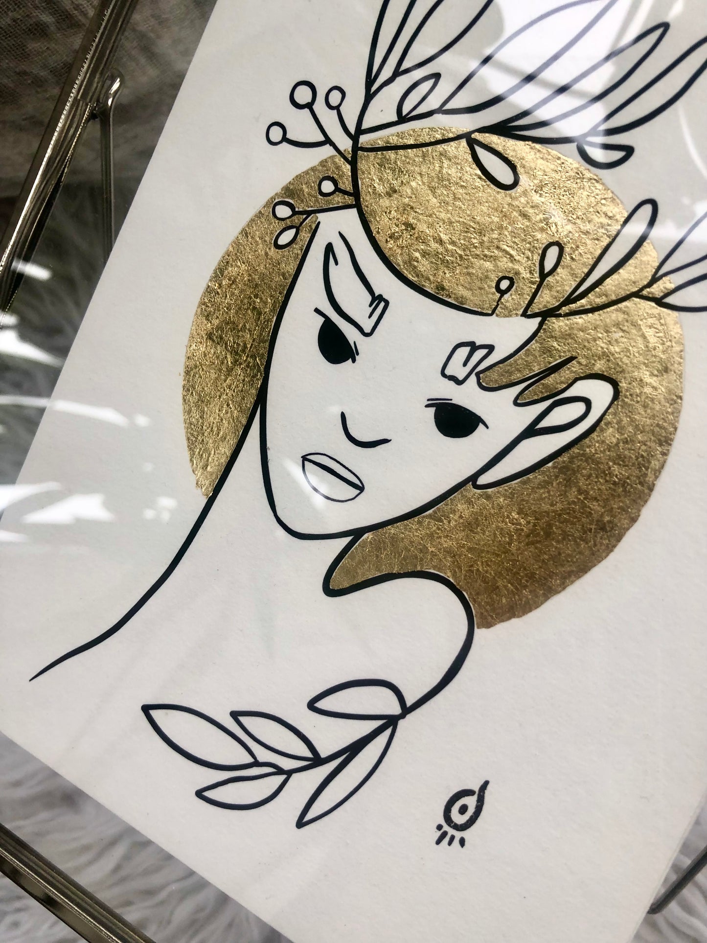 „Golden Soul", 21 x 29,7 cm, Print mit Blattgold; verfügbar