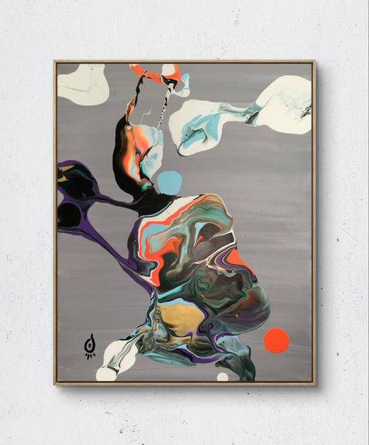 "Grey Grounding" 40x50 cm, Acryl auf Leinwand