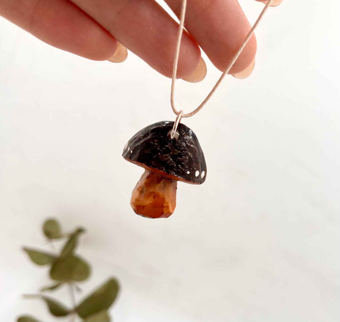 Ketten-Anhänger: Glückspilz "Amanita" weiß