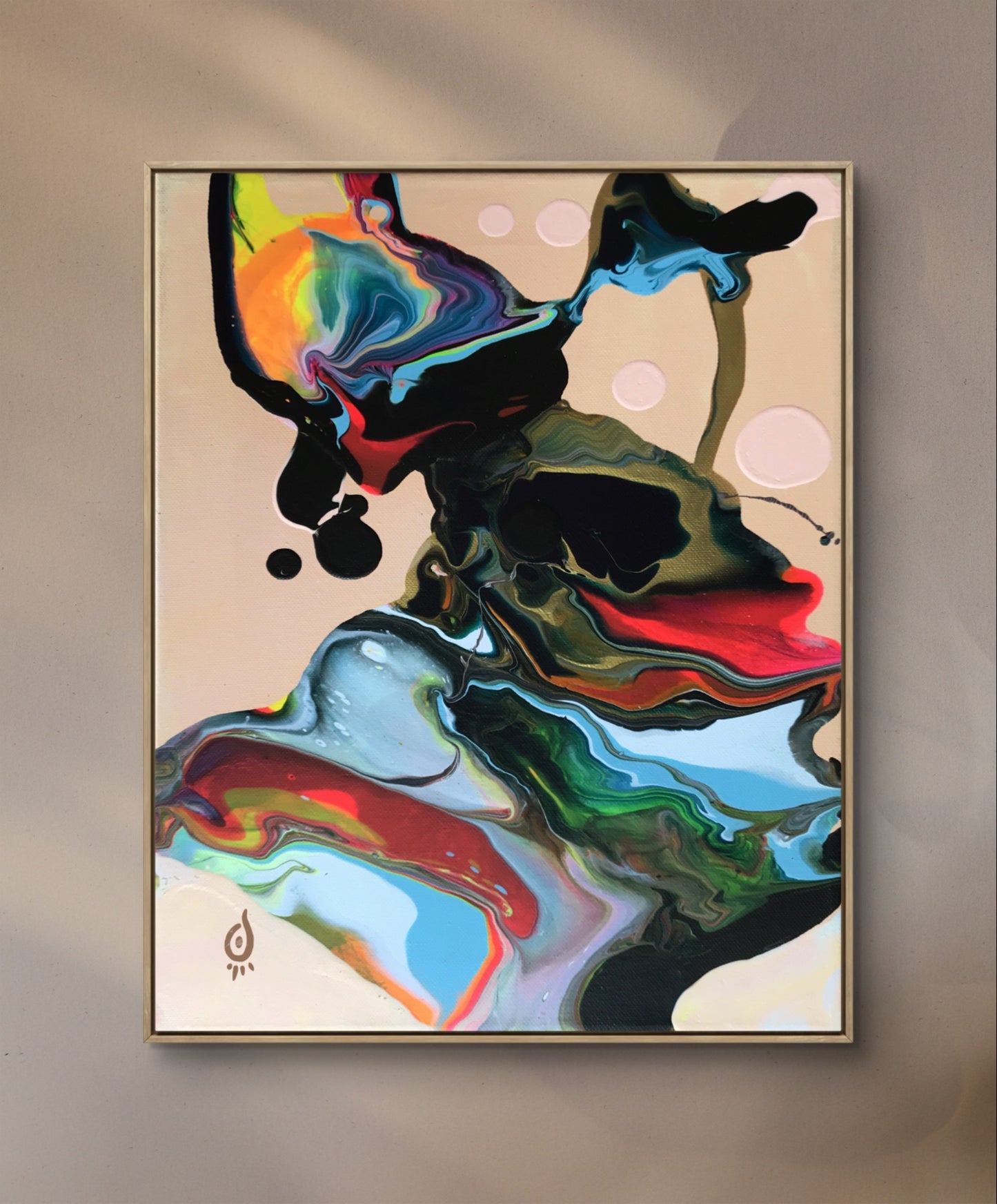"Rainbow Wave" 30x40 cm, Acryl auf Leinwand; verfügbar