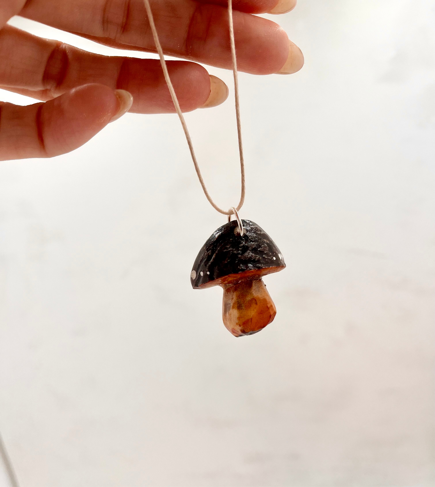 Ketten-Anhänger: Glückspilz "Amanita" weiß