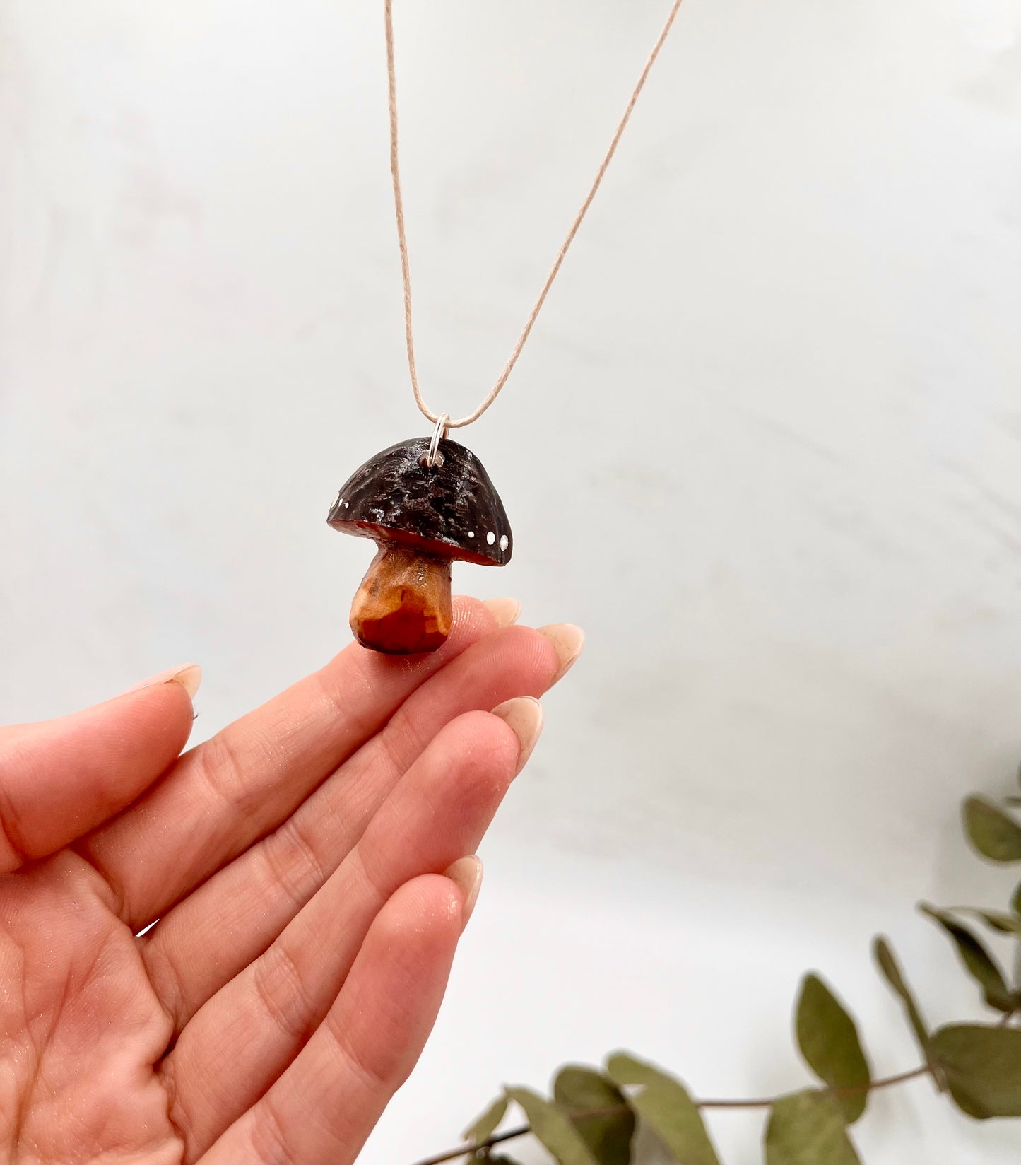 Ketten-Anhänger: Glückspilz "Amanita" weiß