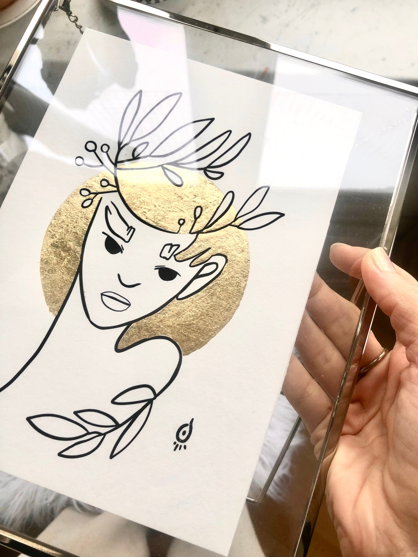 „Golden Soul", 21 x 29,7 cm, Print mit Blattgold; verfügbar