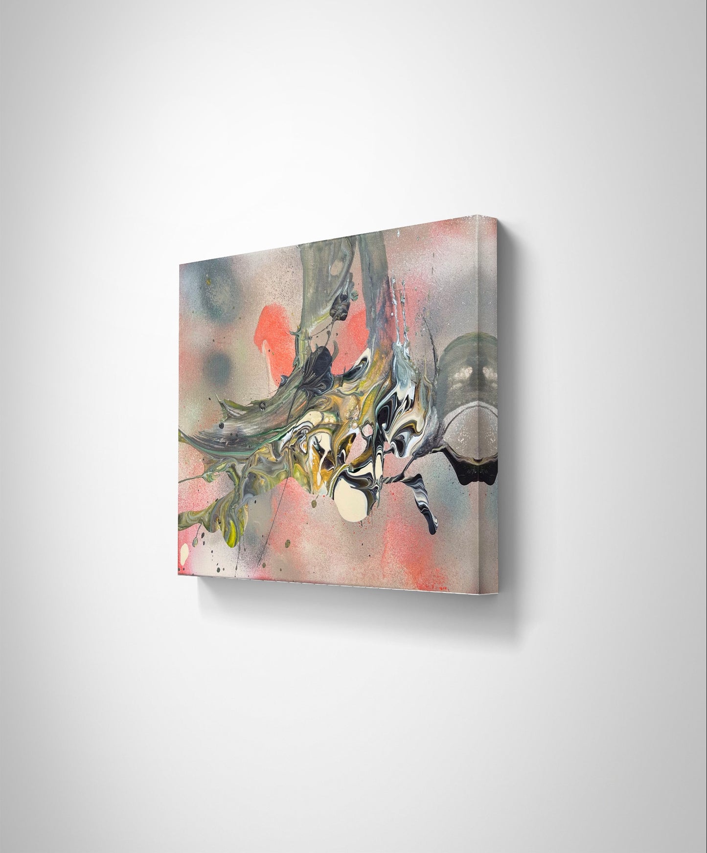 „Earthy Wave I" 30x40 cm, Fluid Art auf Leinwand; verfügbar