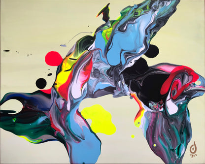 "Colour Clouds", 40x50 cm, Acryl auf Leinwand