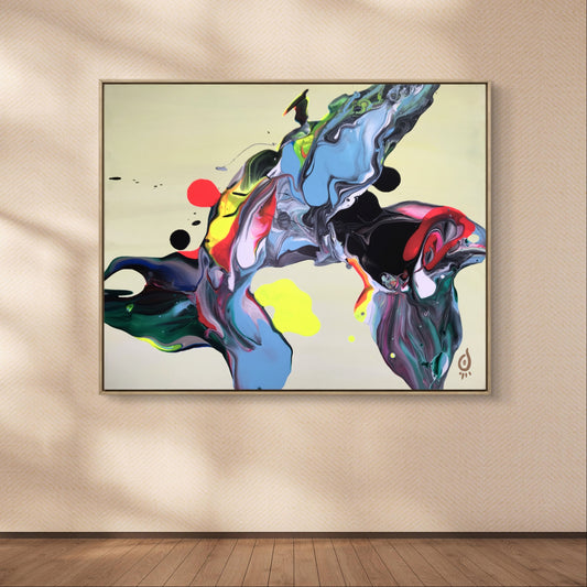 "Colour Clouds", 40x50 cm, Acryl auf Leinwand; verfügbar